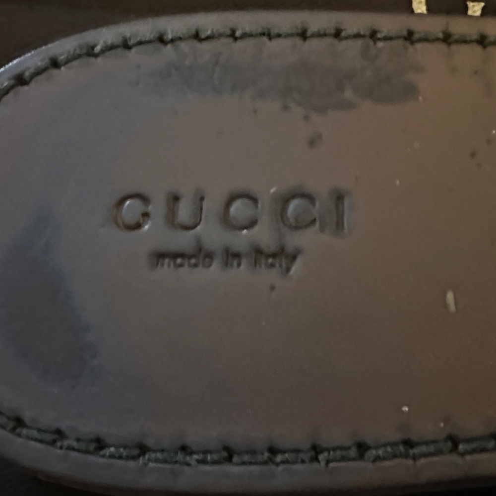 Gucci Iconic Web Red and Green Wedge Strap Women’s Flip Flop Sandals Size 9 - Picture 5 of 6